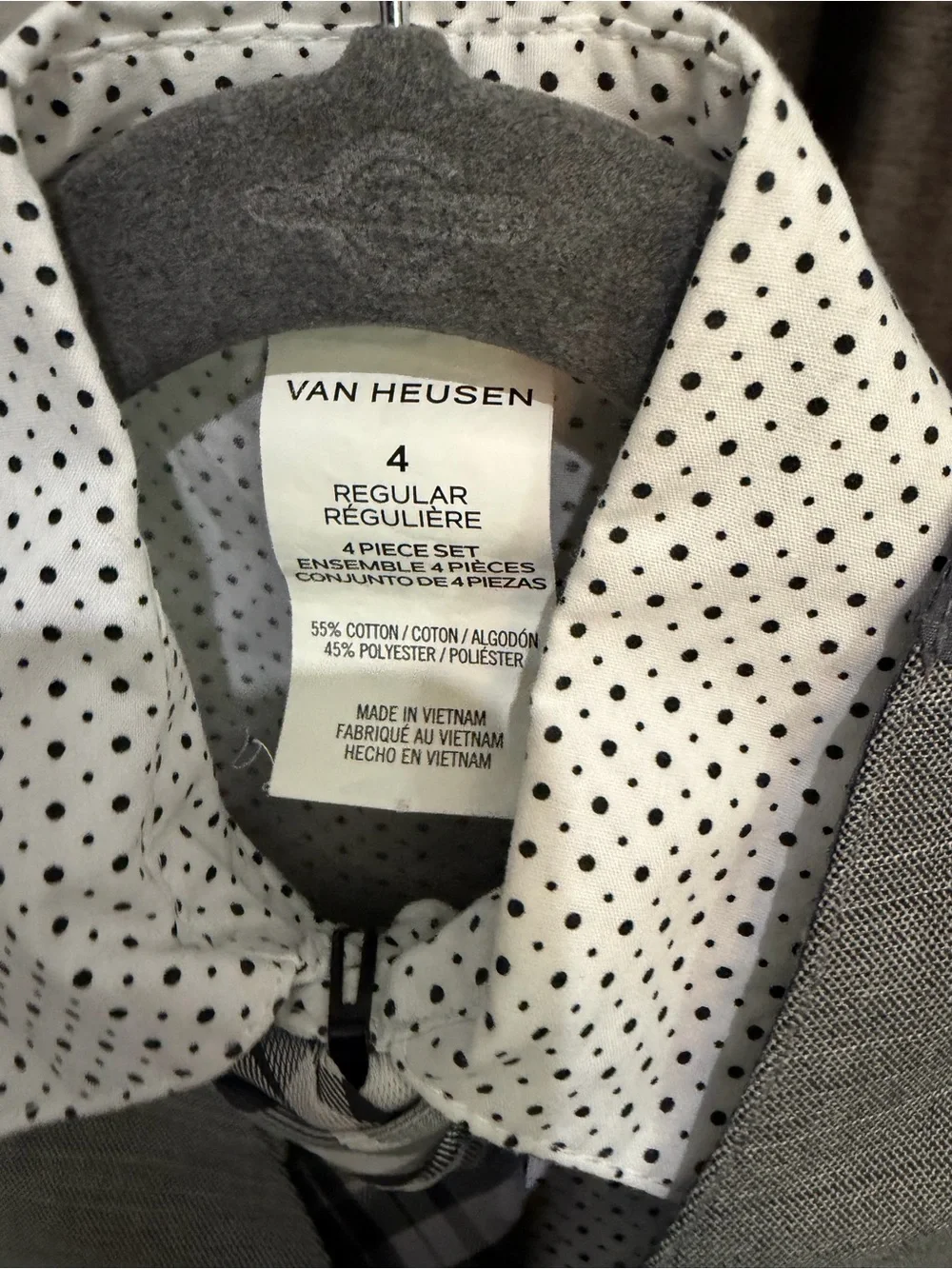 Van Heusen Boys' 4-piece Formal Suit Set, Vest, Pants, Dress Shirt, & Tie size 4
